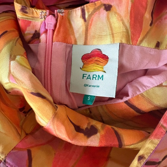 FARM Rio Vibrant Pink and Orange Maxi Dress - Picture 4 of 5